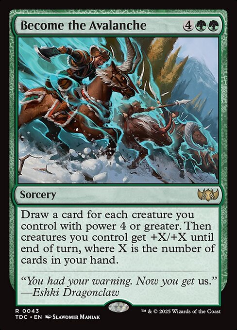 Become the Avalanche - Tarkir: Dragonstorm Commander Magic card