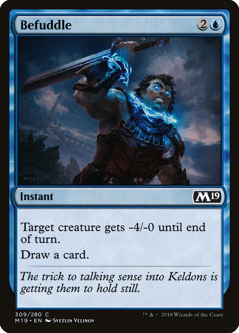 Confundir (Befuddle) - Core Set 2019 (#309) - Illustrated by Svetlin Velinov - Magic: The Gathering Card