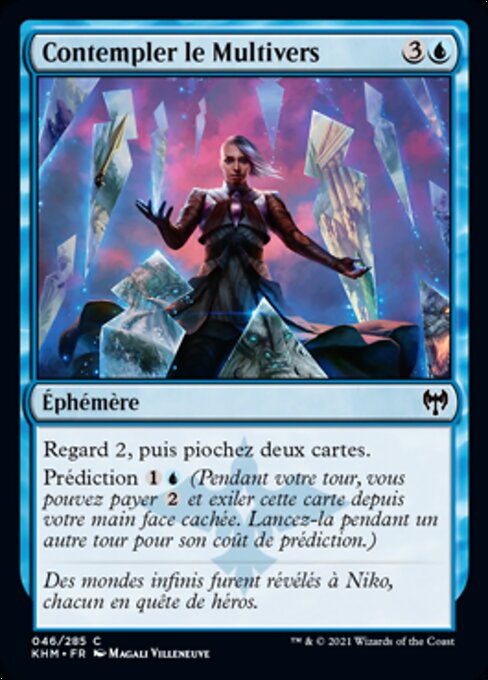 多元宇宙の警告 (Behold the Multiverse) - Kaldheim (#46) - Illustrated by Magali Villeneuve - Magic: The Gathering Card