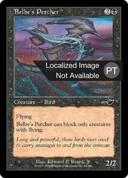 Perca del Belbe (Belbe's Percher) - Nemesis (#53) - Illustrated by Edward P. Beard, Jr. - Magic: The Gathering Card