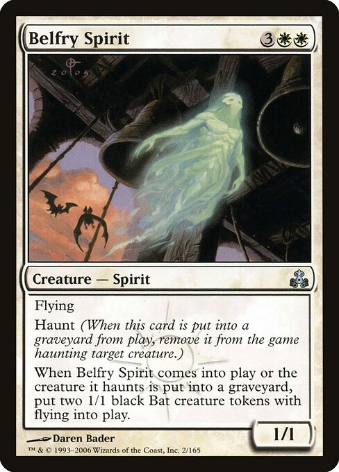 钟楼精怪 (Belfry Spirit) - Guildpact (#2) - Illustrated by Daren Bader - Magic: The Gathering Card