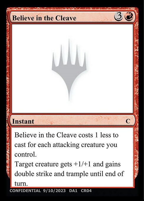 Believe in the Cleave - Unknown Event Magic card