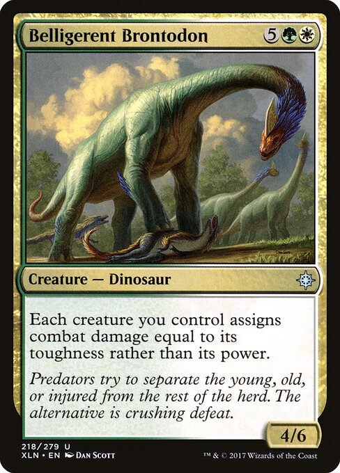 Belligerent Brontodon - Ixalan Magic card