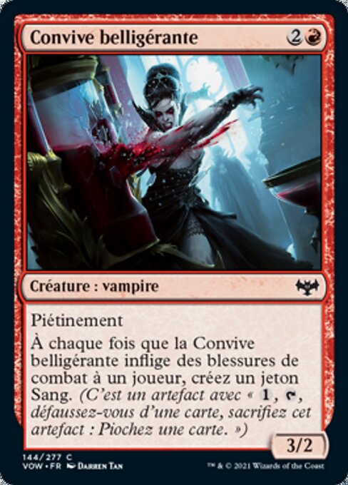Invitata Bellicosa (Belligerent Guest) - Foundations Jumpstart (#521) - Illustrated by Darren Tan - Magic: The Gathering Card