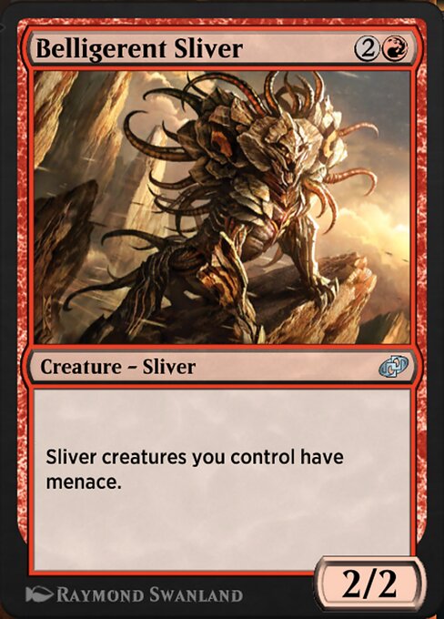 好斗裂片妖 (Belligerent Sliver) - Magic 2015 (#129) - Illustrated by Raymond Swanland - Magic: The Gathering Card