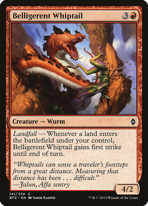 Belligerent Whiptail - Battle for Zendikar Magic card