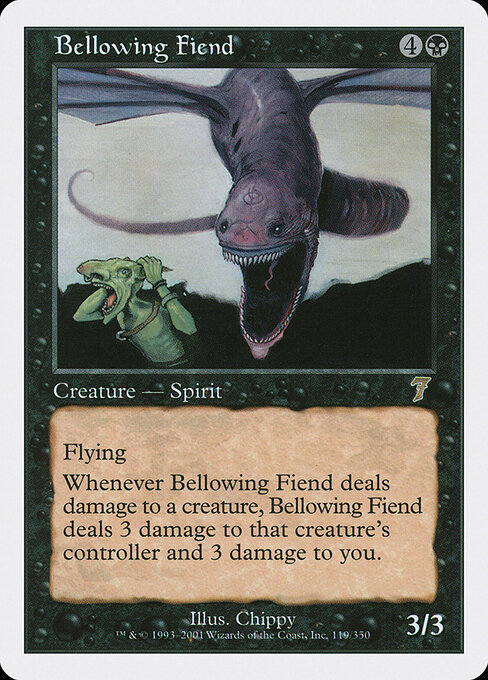 Bellowing Fiend - Seventh Edition Magic card