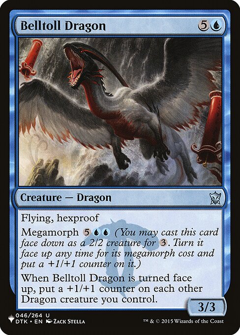 Glockenschlagdrache (Belltoll Dragon) - Dragons of Tarkir (#46) - Illustrated by Zack Stella - Magic: The Gathering Card