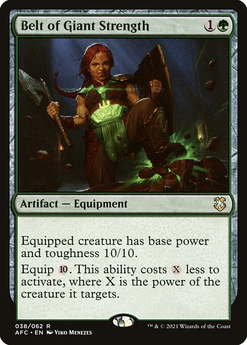 Belt of Giant Strength - Forgotten Realms Commander (#38) - Illustrated by Viko Menezes - Magic: The Gathering Card