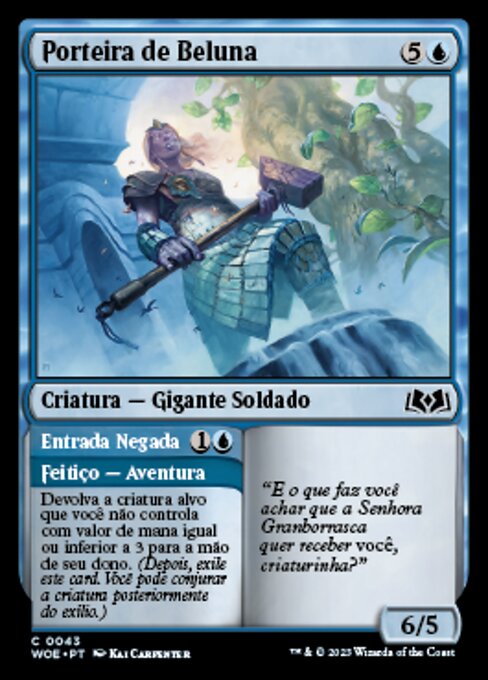 Beluna's Gatekeeper // Entry Denied - Wilds of Eldraine (#43) - Illustrated by Kai Carpenter - Magic: The Gathering Card