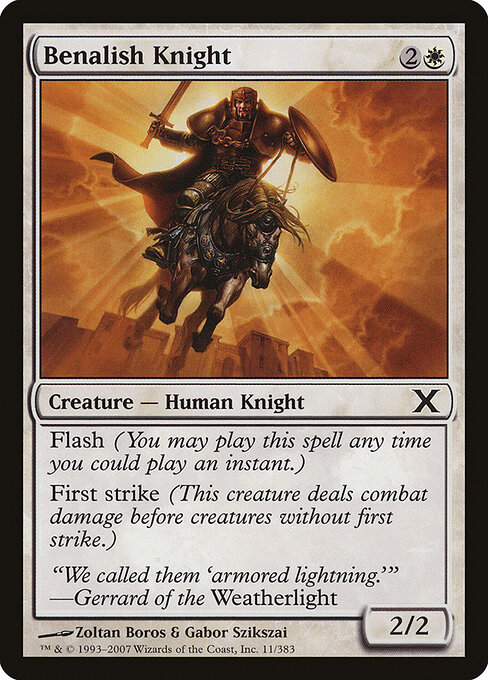 Benalish Knight - Tenth Edition Magic card