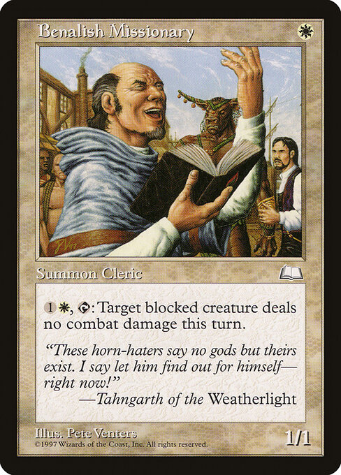 Benalish Missionary - Weatherlight Magic card