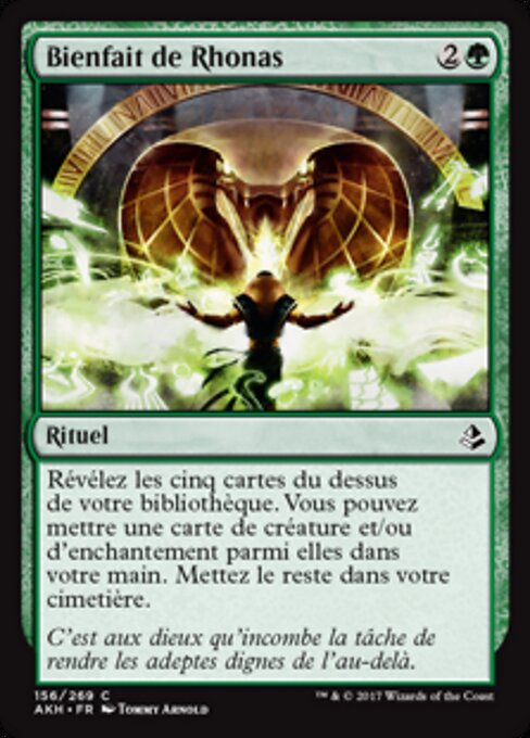 Благоволение Ронаса (Benefaction of Rhonas) - Amonkhet (#156) - Illustrated by Tommy Arnold - Magic: The Gathering Card