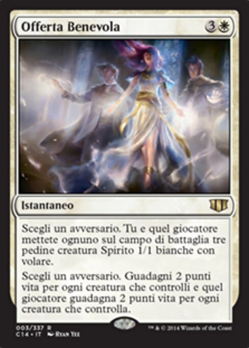 善心樂施 (Benevolent Offering) - Crimson Vow Commander (#78) - Illustrated by Ryan Yee - Magic: The Gathering Card