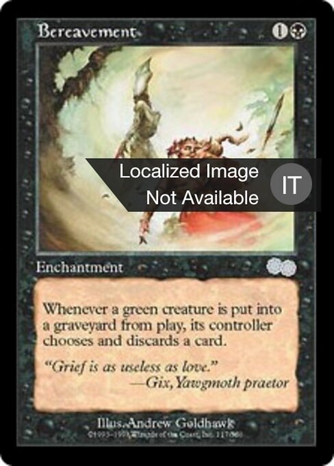 Bereavement - Urza's Saga (#117) - Illustrated by Andrew Goldhawk - Magic: The Gathering Card