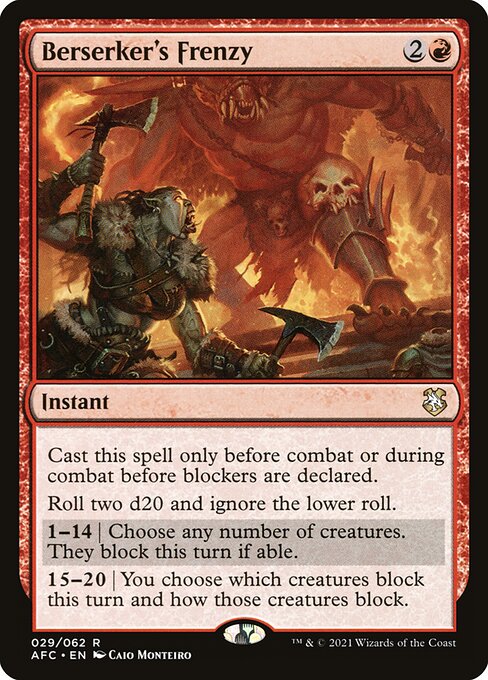 Berserker's Frenzy - Forgotten Realms Commander Magic card