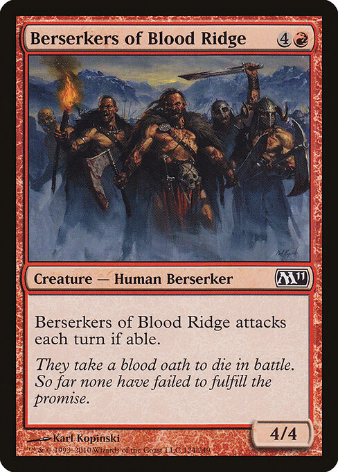 Berserkers of Blood Ridge - Magic 2011 (#124) - Illustrated by Karl Kopinski - Magic: The Gathering Card