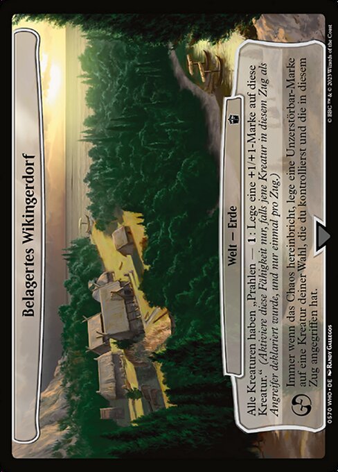Belagertes Wikingerdorf (Besieged Viking Village) - Doctor Who (#570) - Illustrated by Randy Gallegos - Magic: The Gathering Card