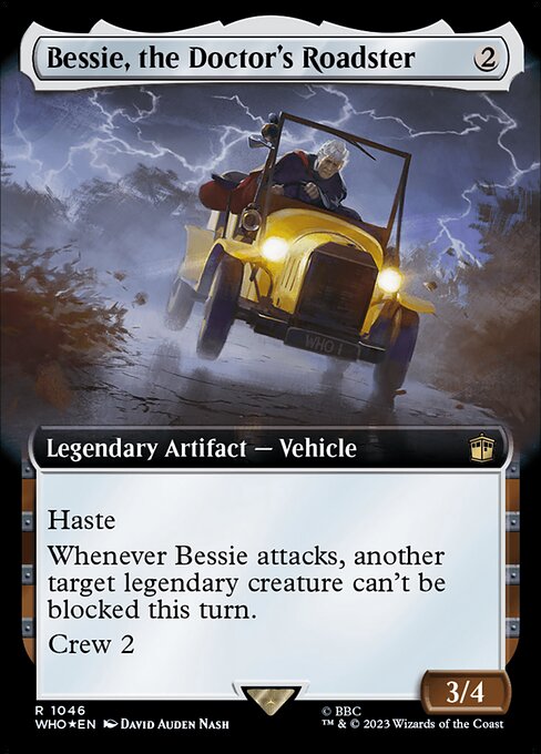 Bessie, Roadster des Doctors (Bessie, the Doctor's Roadster) - Doctor Who (#171) - Illustrated by David Auden Nash - Magic: The Gathering Card