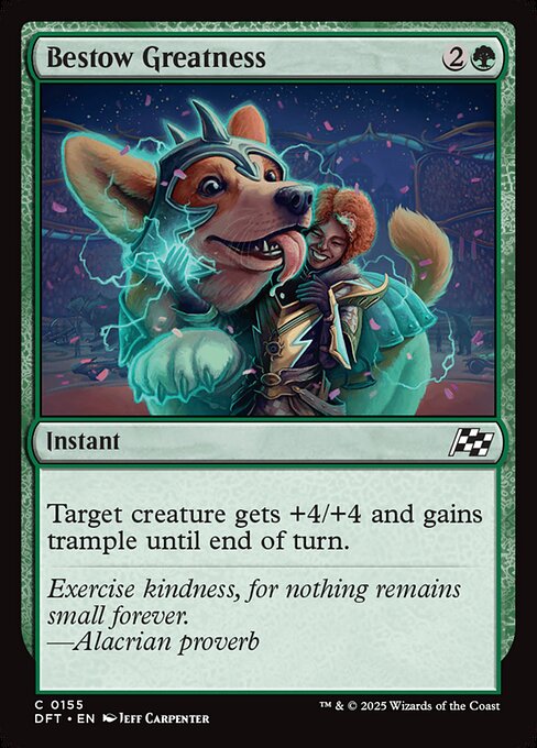 Bestow Greatness - Aetherdrift Magic card
