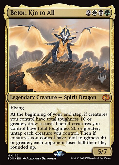 Betor, Kin to All - Tarkir: Dragonstorm Promos (#172p) - Illustrated by Alexander Ostrowski - Magic: The Gathering Card