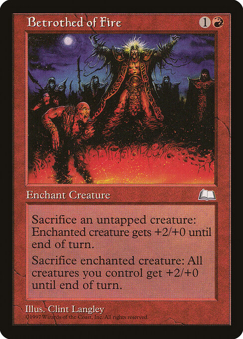 Betrothed of Fire - Weatherlight Magic card