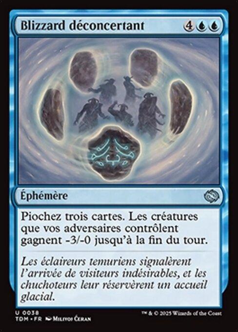 Blizzard déconcertant (Bewildering Blizzard) - Tarkir: Dragonstorm (#38) - Illustrated by Milivoj Ćeran - Magic: The Gathering Card