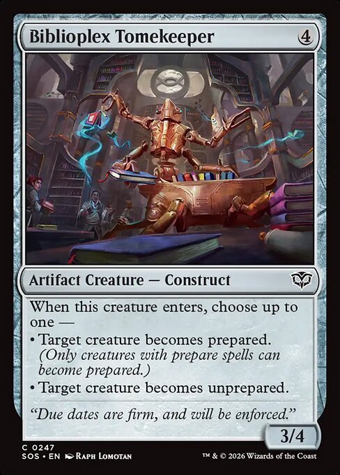 Biblioplex Tomekeeper - Secrets of Strixhaven (#247) - Illustrated by Raph Lomotan - Magic: The Gathering Card