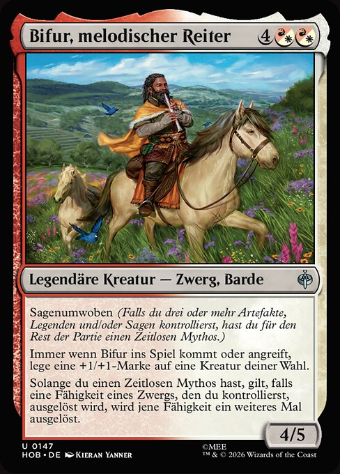 Bifur, melodischer Reiter (Bifur, Melodic Rider) - The Hobbit (#147) - Illustrated by Kieran Yanner - Magic: The Gathering Card