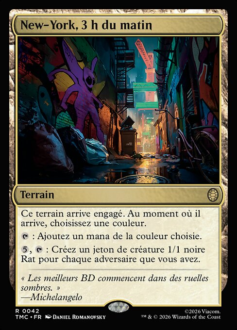 午前３時のビッグ・アップル (Big Apple, 3 a.m.) - Teenage Mutant Ninja Turtles Eternal (#42) - Illustrated by Daniel Romanovsky - Magic: The Gathering Card