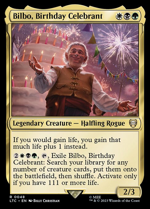 Bilbo, Birthday Celebrant - Tales of Middle-earth Commander Magic card