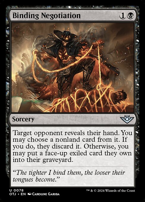Binding Negotiation - Outlaws of Thunder Junction Magic card