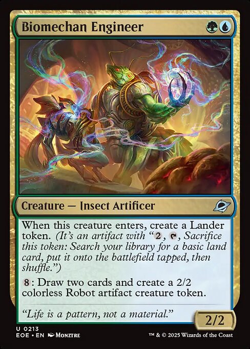Biomechan Engineer - Edge of Eternities (#213) - Illustrated by Monztre - Magic: The Gathering Card