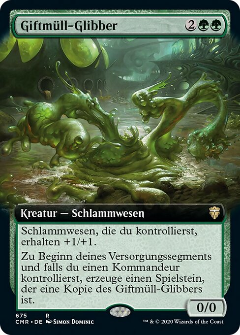 Amasijo de residuos biológicos (Biowaste Blob) - Commander Legends (#219) - Illustrated by Simon Dominic - Magic: The Gathering Card