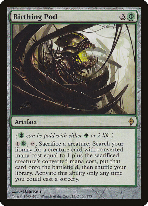 Birthing Pod - New Phyrexia (#104) - Illustrated by Daarken - Magic: The Gathering Card