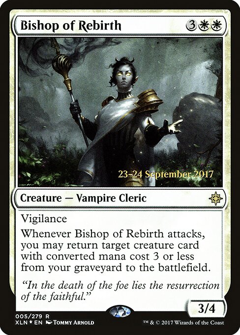 Vescovo della Rinascita (Bishop of Rebirth) - Ixalan (#5) - Illustrated by Tommy Arnold - Magic: The Gathering Card