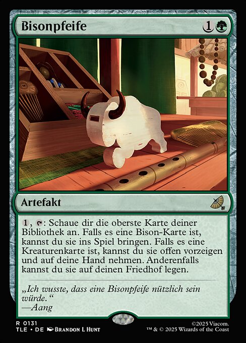 Appeau à bison (Bison Whistle) - Avatar: The Last Airbender Eternal (#131) - Illustrated by Brandon L. Hunt - Magic: The Gathering Card