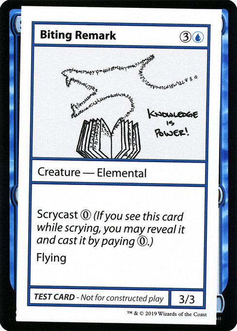 Biting Remark - Mystery Booster Playtest Cards 2021 Magic card