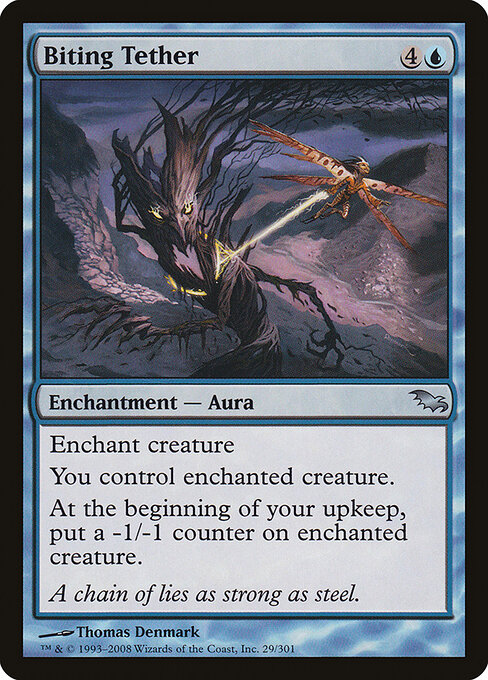 Biting Tether - Shadowmoor Magic card