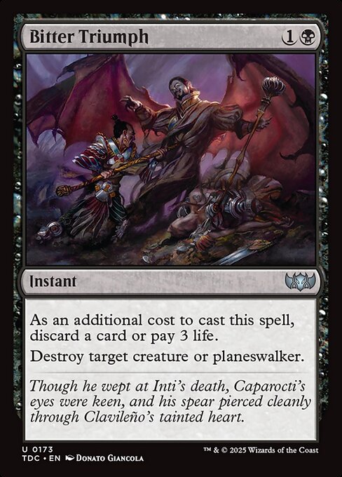 Bitter Triumph - Tarkir: Dragonstorm Commander Magic card