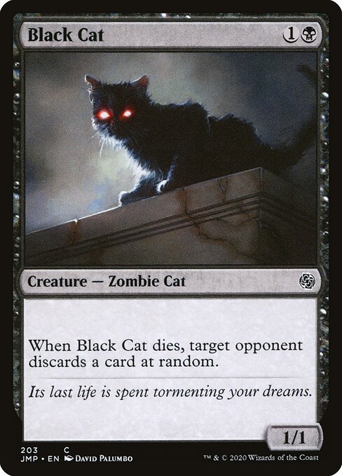 Black Cat - Jumpstart (#203) - Illustrated by David Palumbo - Magic: The Gathering Card