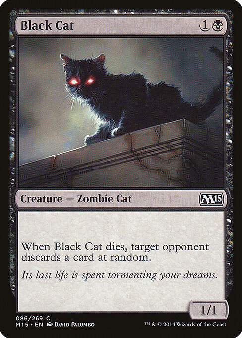 Gato negro (Black Cat) - Magic 2015 (#86) - Illustrated by David Palumbo - Magic: The Gathering Card