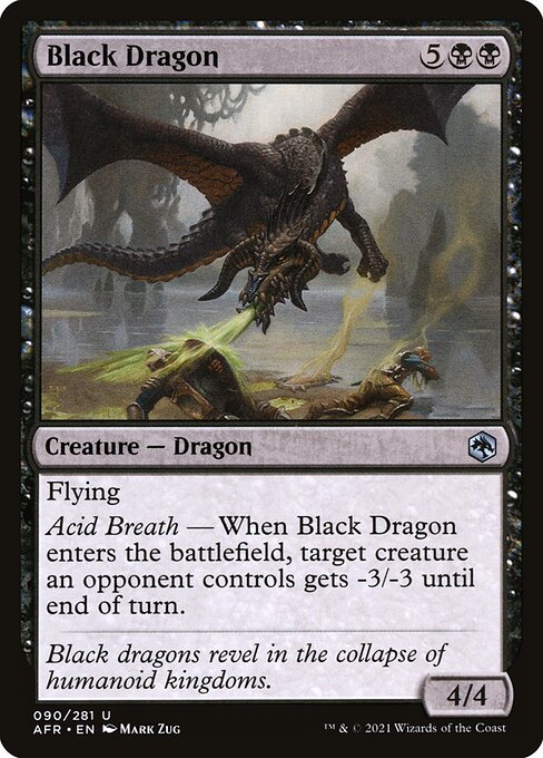 Black Dragon - Adventures in the Forgotten Realms Magic card