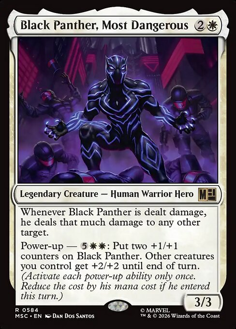 Black Panther, Most Dangerous - Marvel Super Heroes Commander Magic card