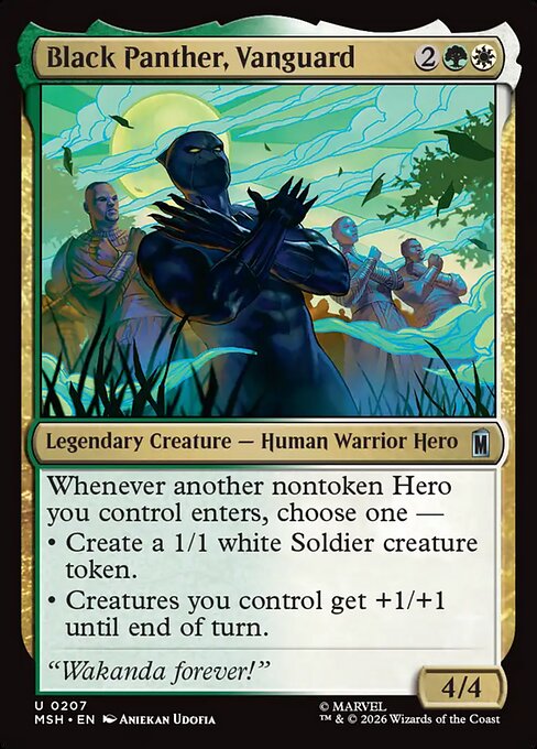 Black Panther, Vanguard - Marvel Super Heroes Magic card