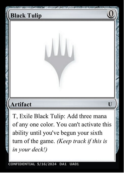 Black Tulip - Unknown Event (#UA01a) - Magic: The Gathering Card