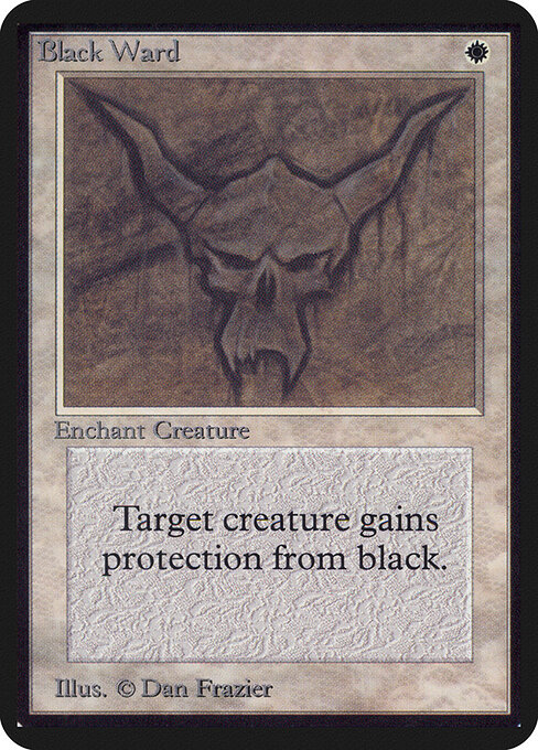 Black Ward - Limited Edition Alpha (#5) - Illustrated by Dan Frazier - Magic: The Gathering Card