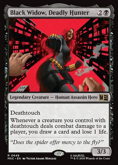 Black Widow, Deadly Hunter - Marvel Super Heroes Commander Magic card