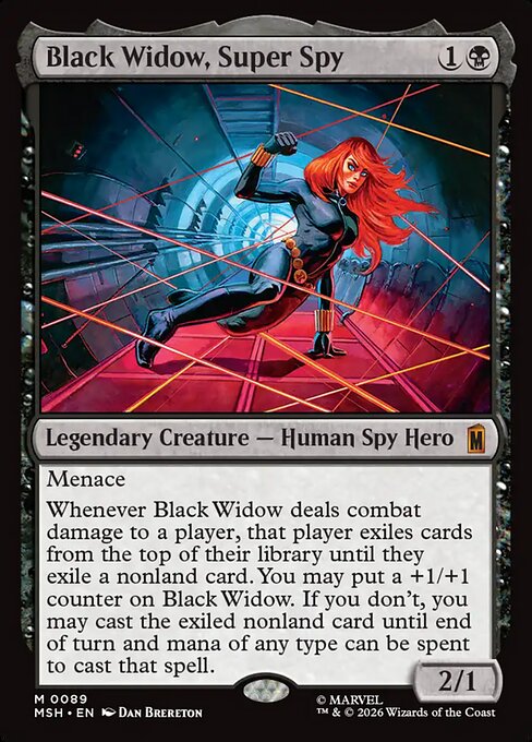 Black Widow, Super Spy - Marvel Super Heroes Magic card