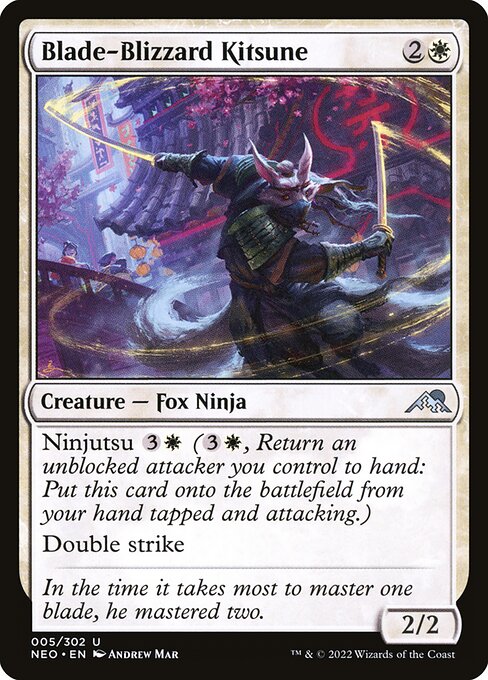 Blade-Blizzard Kitsune - Kamigawa: Neon Dynasty Magic card